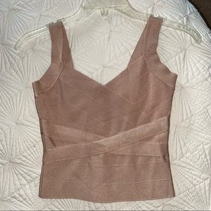 Guess Womens Bandage Top - Nude, Size XS